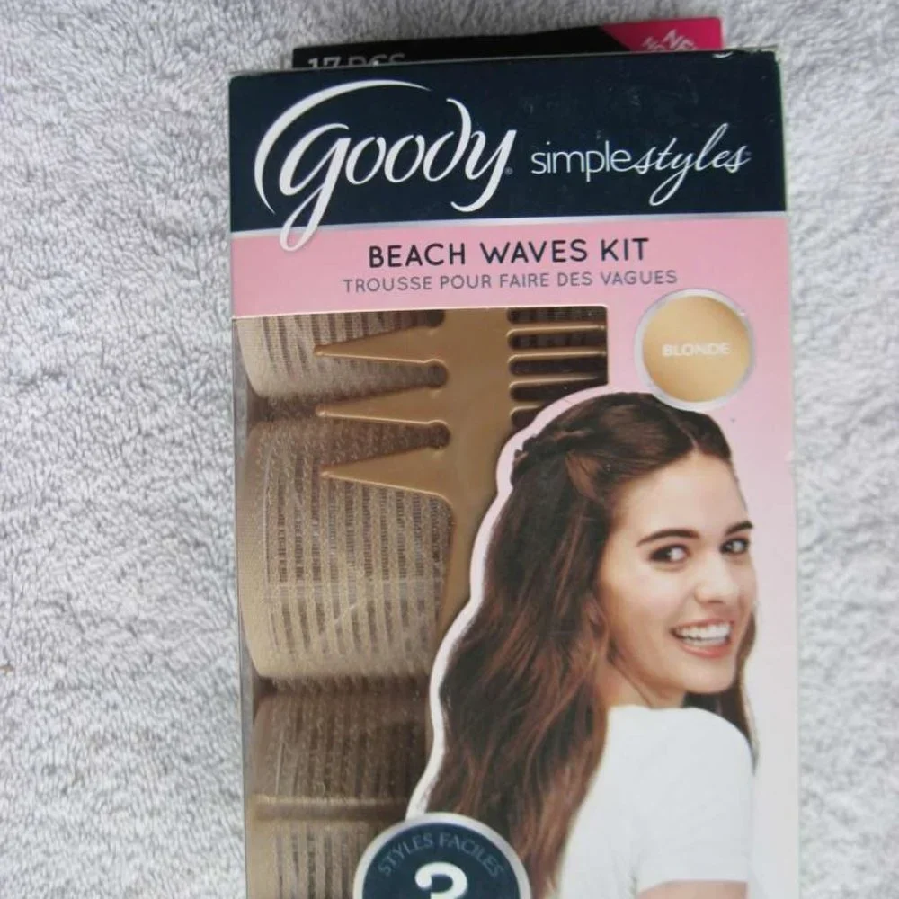 Goody Simple Styles Beach Wave Kit 6 Hook Loop Rollers Versi Comb 10 Bobby Pins